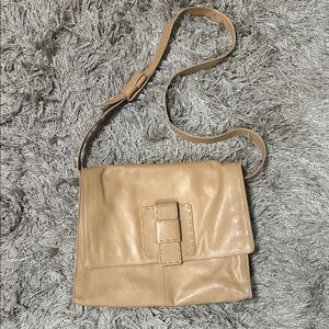 Elegant Tan Leather Crossbody Bag Like New
